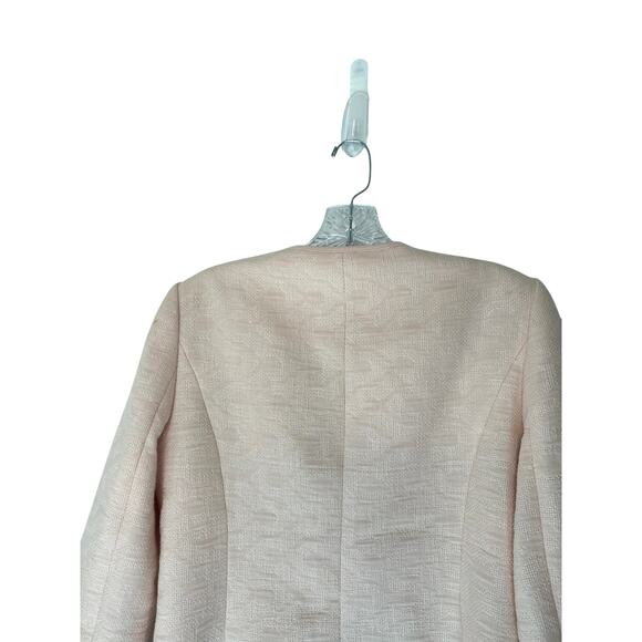 Karl Lagerfeld Pink Bright Dressy Work Office Full Zip Jacket Blazer Size 8 - Picture 8 of 14